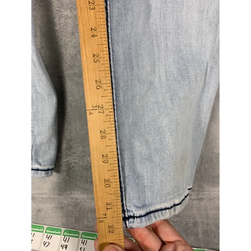 True Religion Ricky Relaxed Straight Jeans Men's 36 Blue Cotton Blend Used